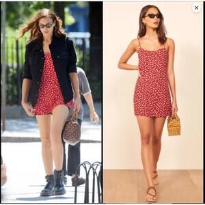 Red Floral Women's Dress